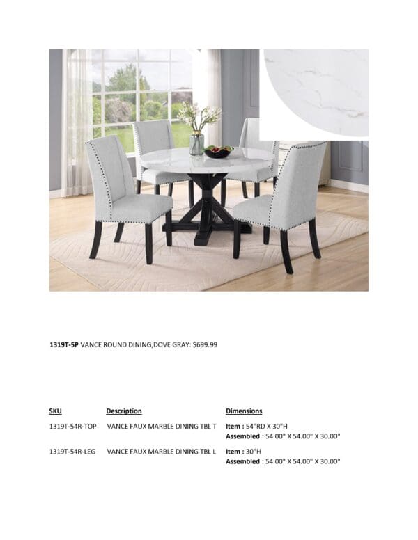 VANCE DINETTE SET