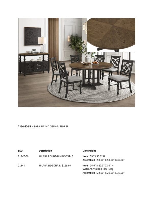 HILARA ROUND DINETTE SET