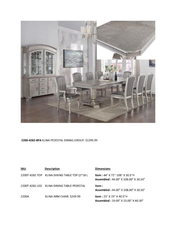 KLINA DINETTE SET