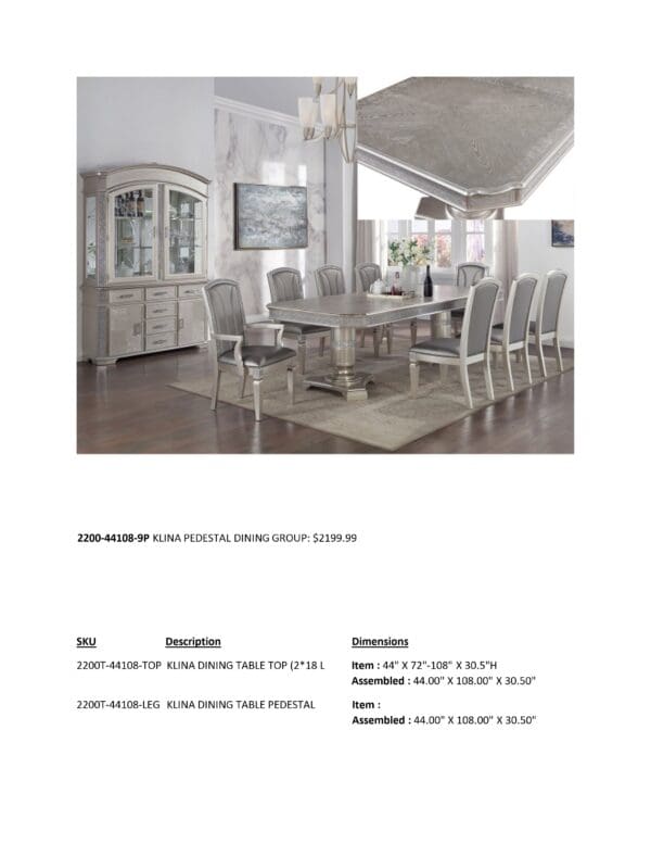 KLINA DINETTE SET