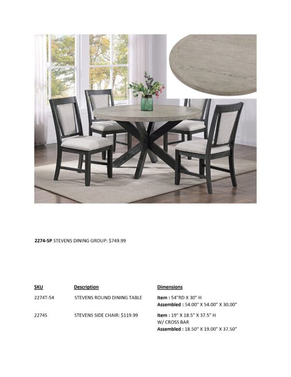 STEVENS DINETTE SET