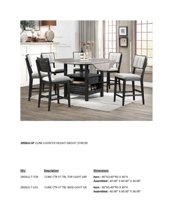 CLINE COUNTER HEIGHT DINETTE SET