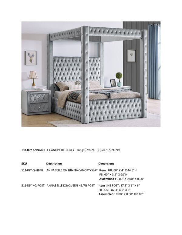 ANNABELLE CANOPY BED