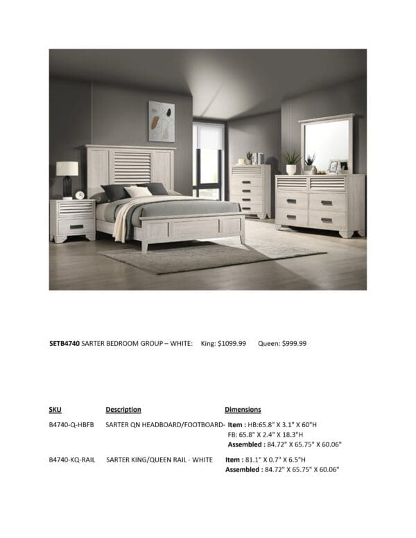 SARTER BEDROOM SET