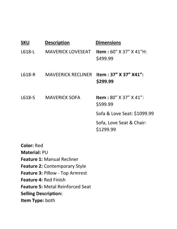 MAVEERICK MOTION SOFA/LOVESEAT - Image 2