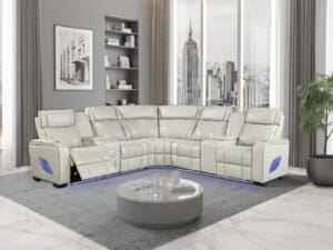 A living room with a couch and a table