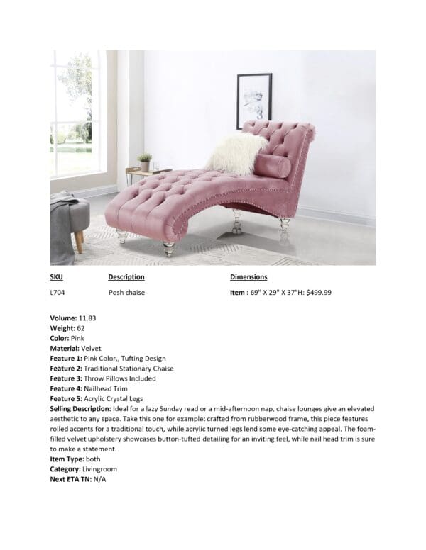 VELVET CHAISE