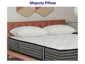 Majesty pillow top mattress on bed.