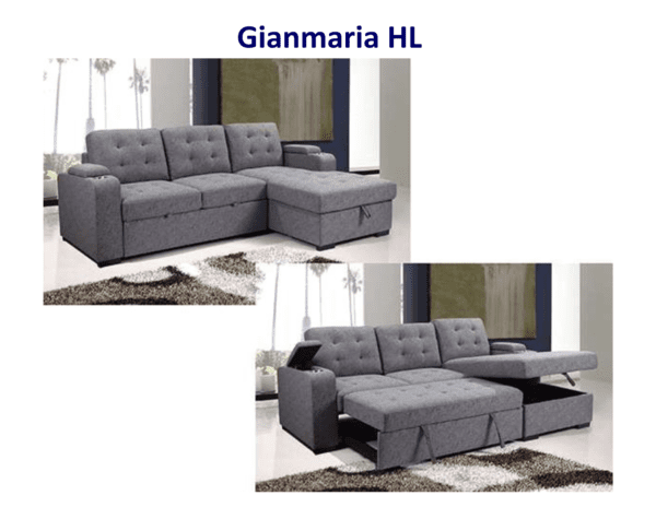 Gianmaria HL gray sectional sofa.