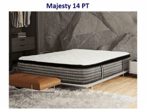 Majesty 14 PT mattress on platform.