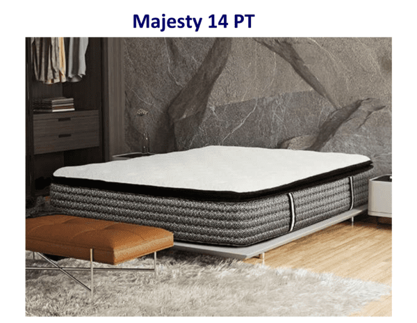 Majesty 14 PT mattress on platform.