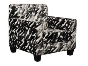 Black and white abstract armchair.