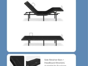 MS200 adjustable bed base, 10-year warranty.