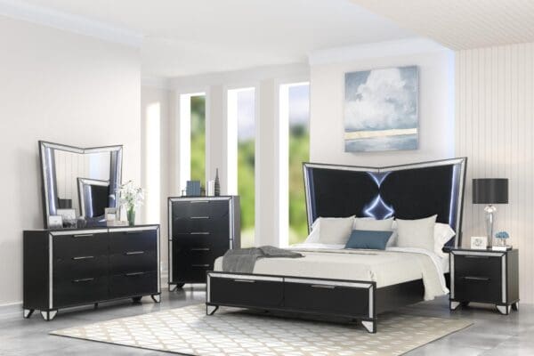 DIAMOND LED BEDROOM SET