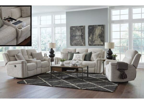 FLUFF DADDY ALABASTER LIVING ROOM SET
